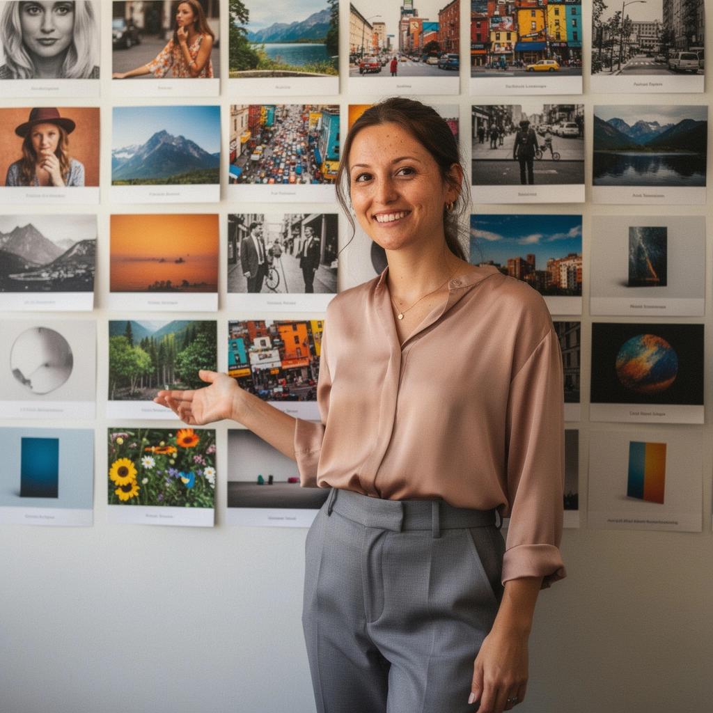 Eine Gruppe von Fotografen, die an einem sonnigen Tag ein Mode-Shooting durchführen.