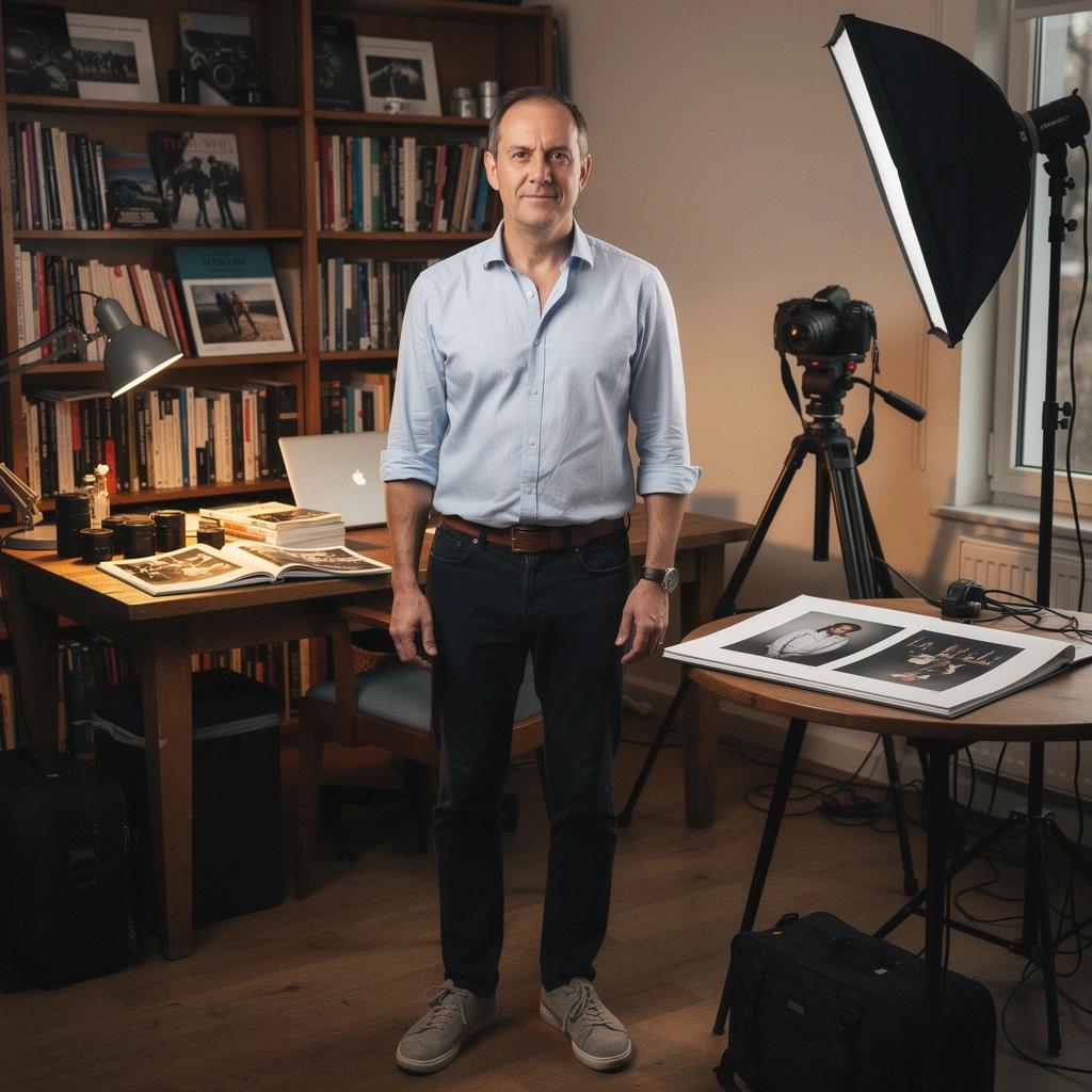 Ein Bild von einem Dozenten, der eine Präsentation über Bildkomposition hält.